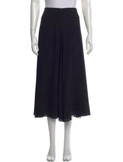 Pre-owned Chloé Silk Midi Length Skirt In Black