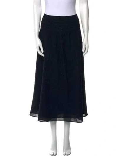 Pre-owned Chloé Silk Midi Length Skirt In Blue