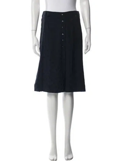 Pre-owned Chloé Silk Midi Length Skirt In Blue