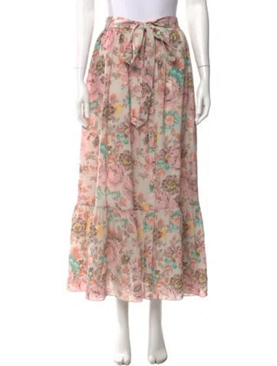 Pre-owned Chloé Silk Midi Length Skirt In Multi