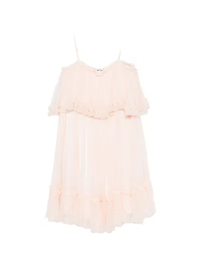 Chloé Ruffled Midi Dress In Multi