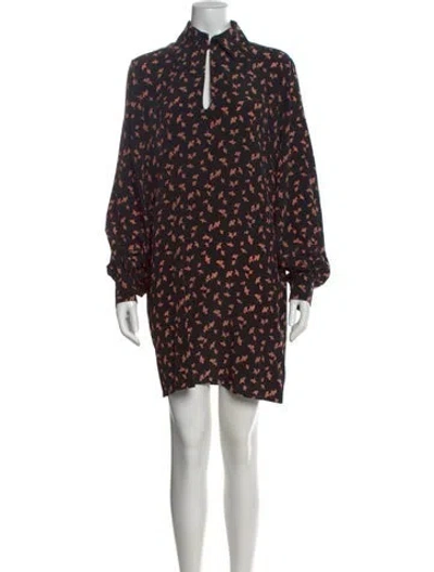 Pre-owned Chloé Silk Mini Dress In Black