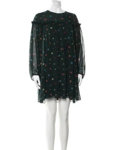 Pre-owned Chloé Silk Mini Dress In Black