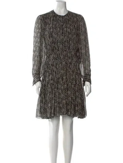 Pre-owned Chloé Silk Mini Dress In Black