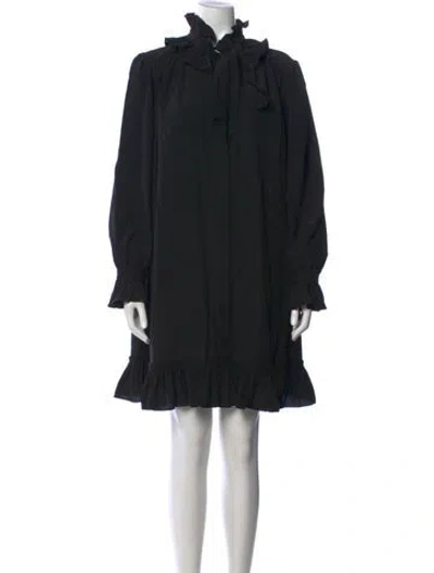 Pre-owned Chloé Silk Mini Dress In Black