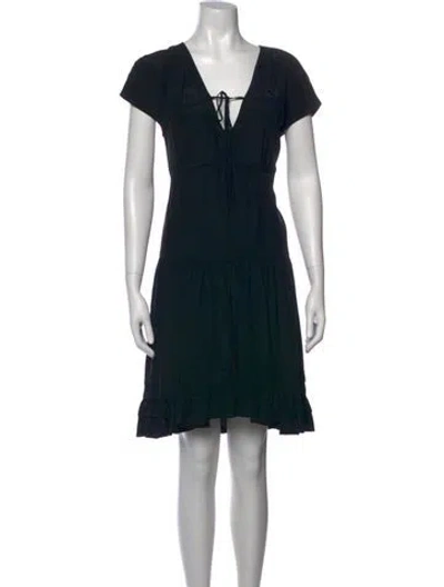Pre-owned Chloé Silk Mini Dress In Black