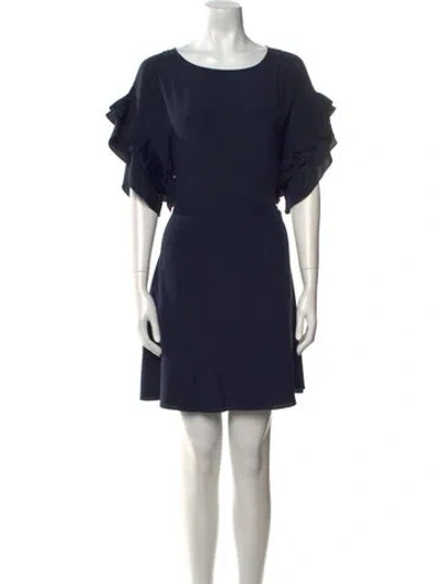 Pre-owned Chloé Silk Mini Dress In Blue