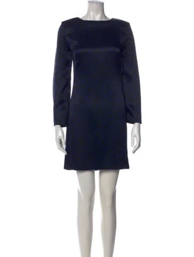 Pre-owned Chloé Silk Mini Dress In Blue