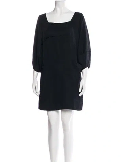 Pre-owned Chloé Silk Mini Dress In Blue