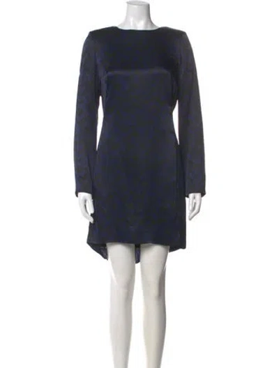 Pre-owned Chloé Silk Mini Dress In Blue