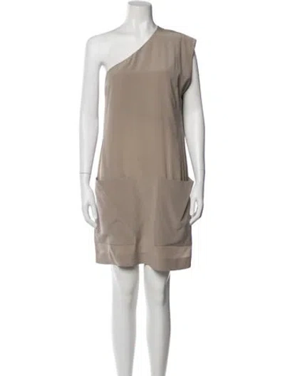 Pre-owned Chloé Silk Mini Dress In Gray