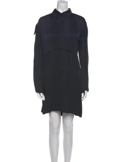Pre-owned Chloé Silk Mini Dress In Gray