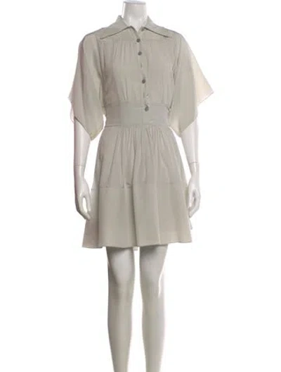 Pre-owned Chloé Silk Mini Dress In Gray