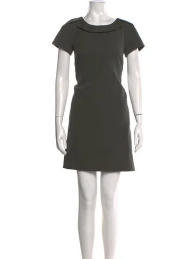 Pre-owned Chloé Silk Mini Dress In Green
