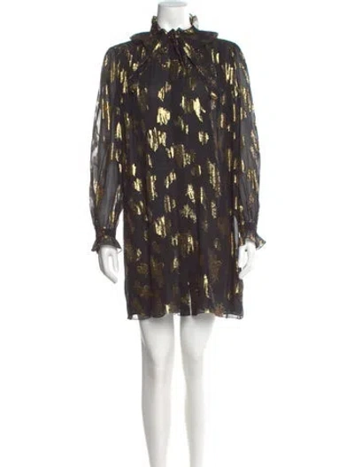 Pre-owned Chloé Silk Mini Dress In Green