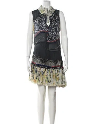 Pre-owned Chloé Silk Mini Dress In Multi