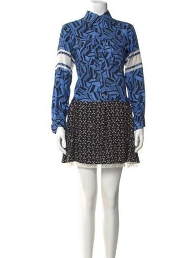 Pre-owned Chloé Silk Mini Dress In Multi