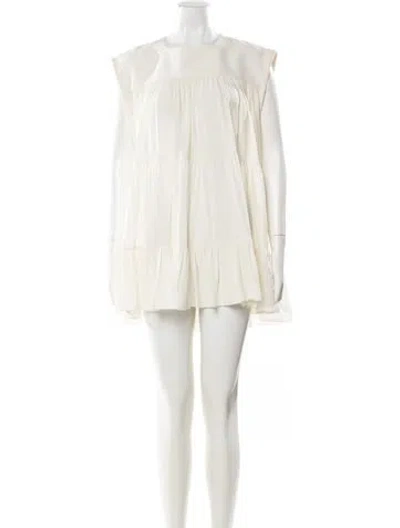Pre-owned Chloé Silk Mini Dress In Neutral