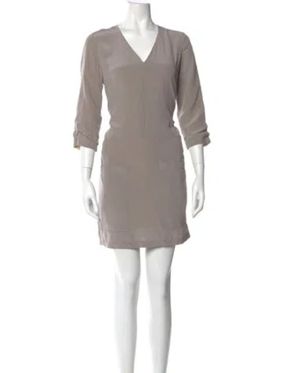 Pre-owned Chloé Silk Mini Dress In Neutral