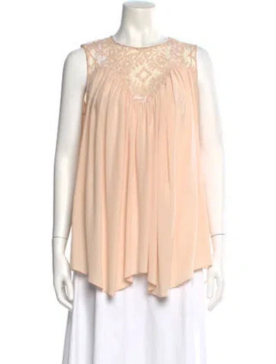 Pre-owned Chloé Silk Mini Dress In Neutral