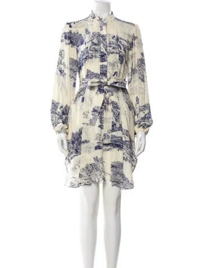 Pre-owned Chloé Silk Mini Dress In Neutral