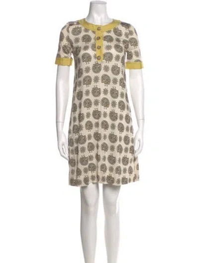 Pre-owned Chloé Silk Mini Dress In Neutral