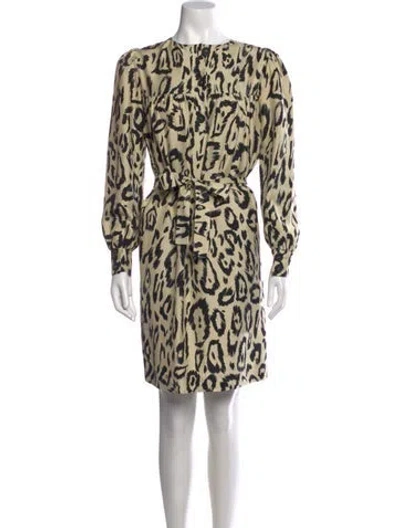 Pre-owned Chloé Silk Mini Dress In Neutral