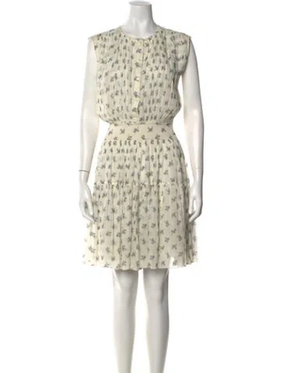 Pre-owned Chloé Silk Mini Dress In Neutral
