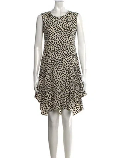 Pre-owned Chloé Silk Mini Dress In Neutrals