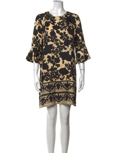 Pre-owned Chloé Silk Mini Dress In Neutrals