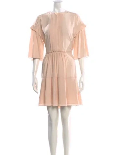 Pre-owned Chloé Silk Mini Dress In Pink