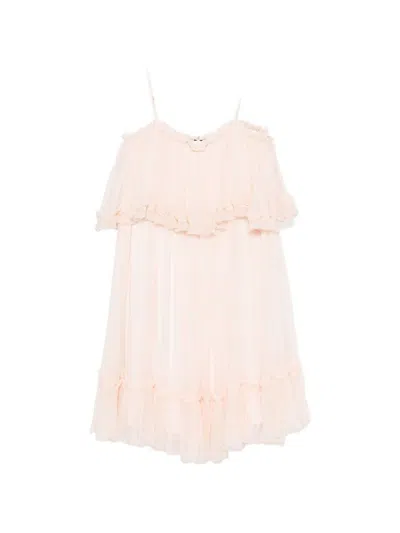 Chloé Ruffled Midi Dress In Multi