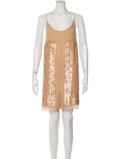Pre-owned Chloé Silk Mini Dress In Pink