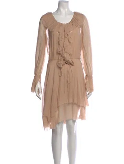Pre-owned Chloé Silk Mini Dress In Pink