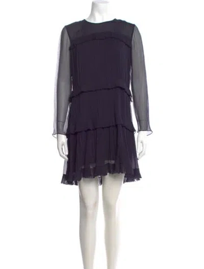 Pre-owned Chloé Silk Mini Dress In Purple