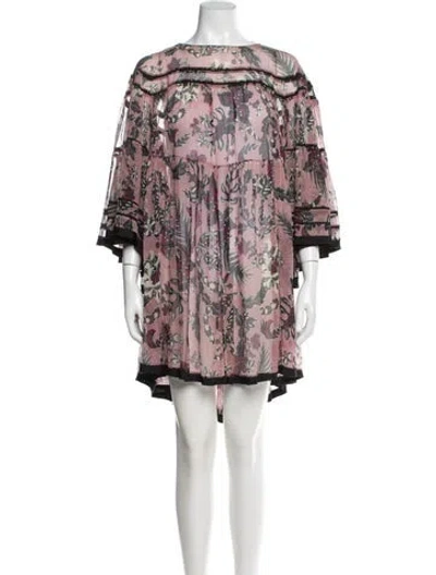 Pre-owned Chloé Silk Mini Dress In Purple