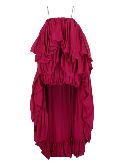 Chloé Sleeveless High-low Balloon Jumpsuit In Pink