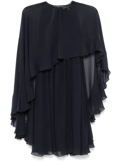 Chloé Silk Mini Dress Set In 蓝色