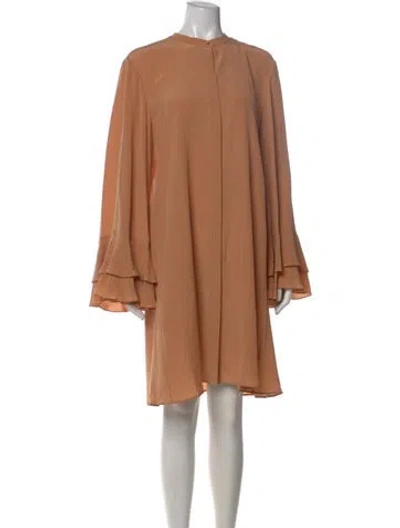 Pre-owned Chloé Silk Mini Dress W/ Tags In Neutral