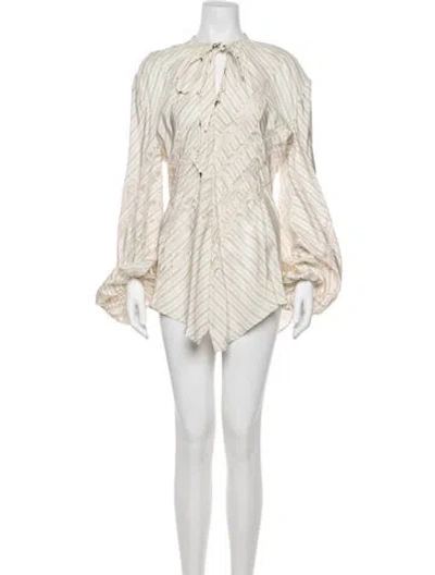 Pre-owned Chloé Silk Mini Dress In White