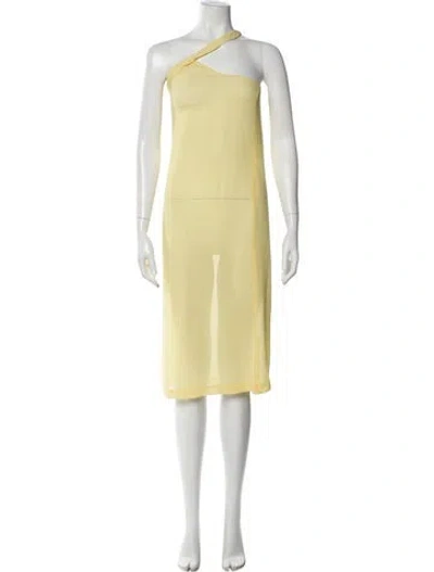 Pre-owned Chloé Silk Mini Dress In Yellow