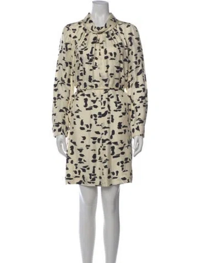 Pre-owned Chloé Silk Mini Dress In Yellow