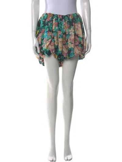 Pre-owned Chloé Silk Mini Shorts W/ Tags In Blue