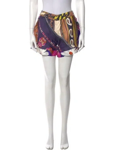 Pre-owned Chloé Silk Mini Shorts W/ Tags In Purple