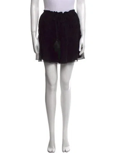 Pre-owned Chloé Silk Mini Skirt In Black