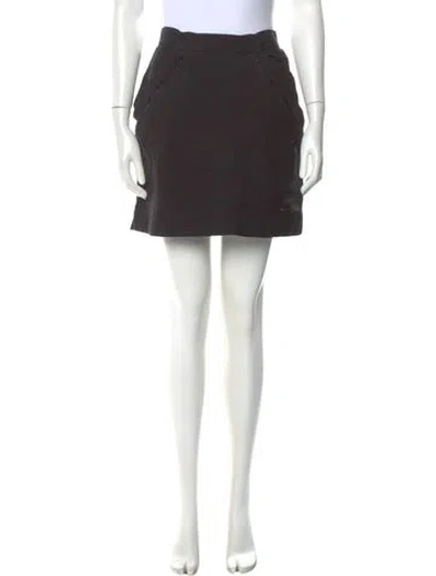 Pre-owned Chloé Silk Mini Skirt In Black