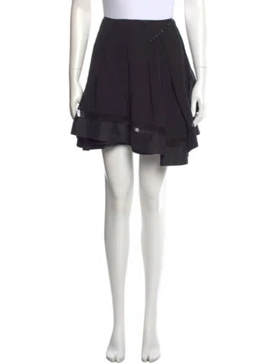 Pre-owned Chloé Silk Mini Skirt In Black
