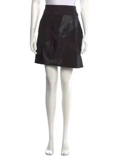 Pre-owned Chloé Silk Mini Skirt In Black
