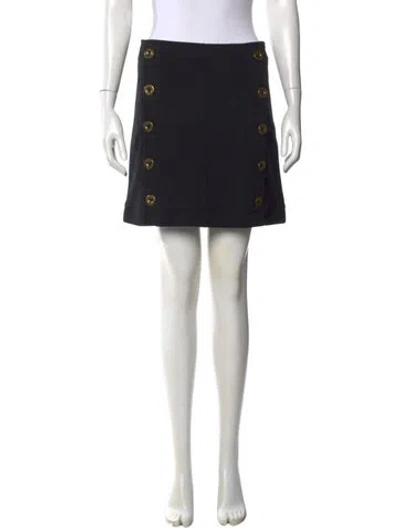 Pre-owned Chloé Silk Mini Skirt In Black