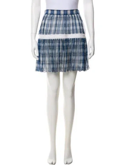 Pre-owned Chloé Silk Mini Skirt In Blue